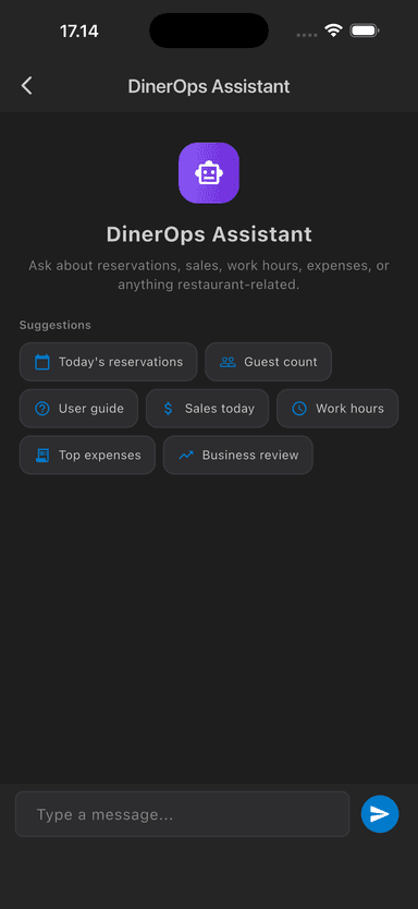 DinerOps Pro mobile — screen 8